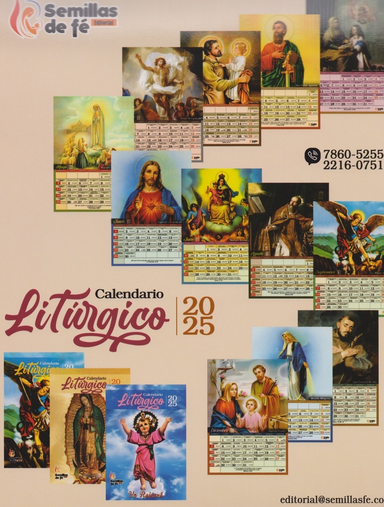 Calendario Litúrgico de Pared Semilla de Fe