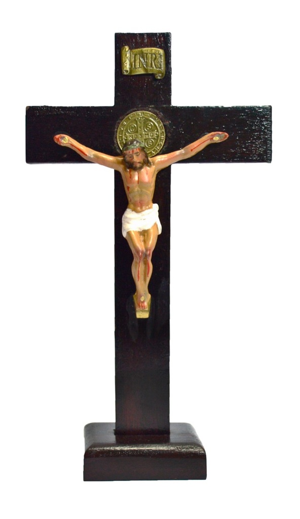 Crucifico Cristo San Benito con medalla C-1366 