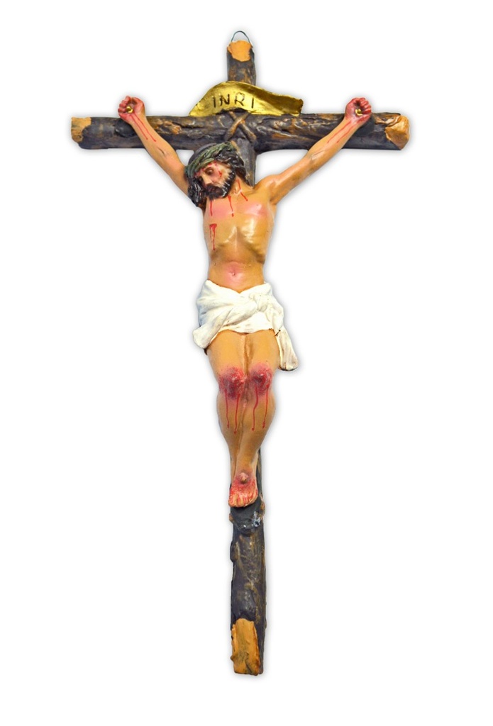 Crucifijo Cristo todo resina C-576 colgar 