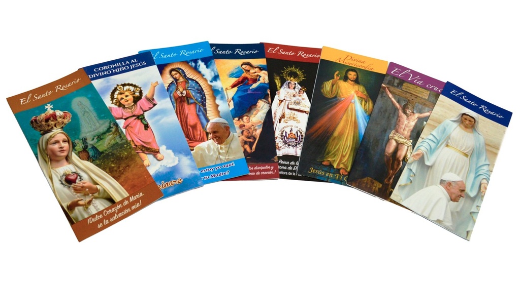 Folleto de Rosario/Divina misericordia/Coronilla Divino niño 