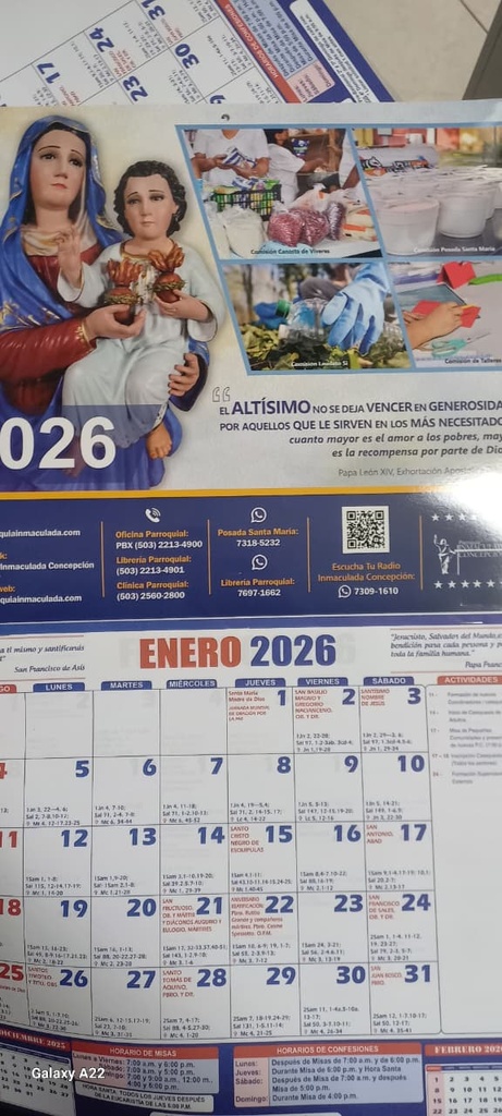Calendario Parroquial 2026