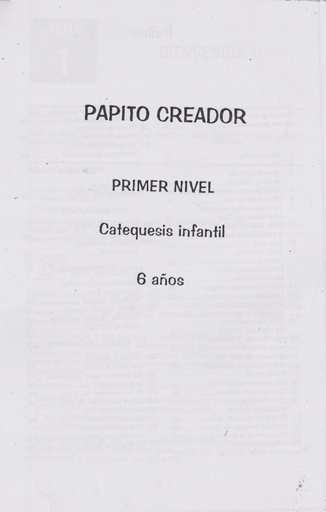 [1.0323] Guía catequista Papito Creador Nivel 1 ( 6 años )