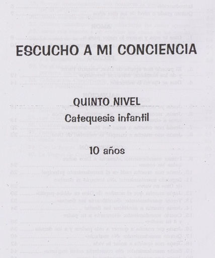 [1.0326] Guía Catequista Escucho mi conciencia Nivel 5 ( 10 años ) 