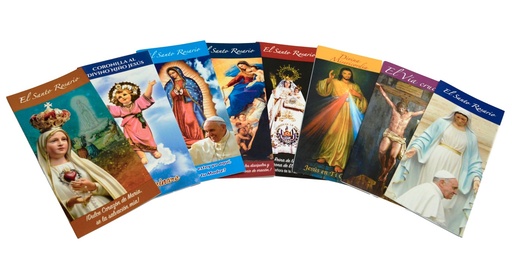 [1.0609] Folleto de Rosario/Divina misericordia/Coronilla Divino niño 