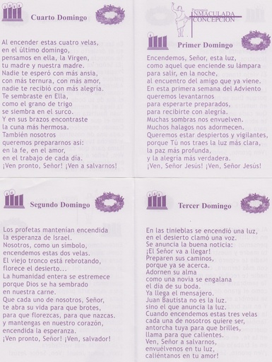 [1.0122] Hoja Oración Corona de Adviento